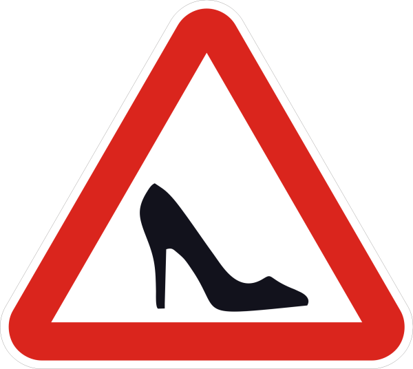 Дорожный знак туфелька