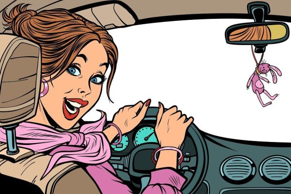 Девушка за рулем поп арт