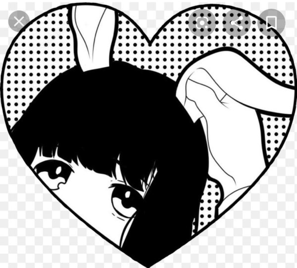 Аниме Стикеры черно белые