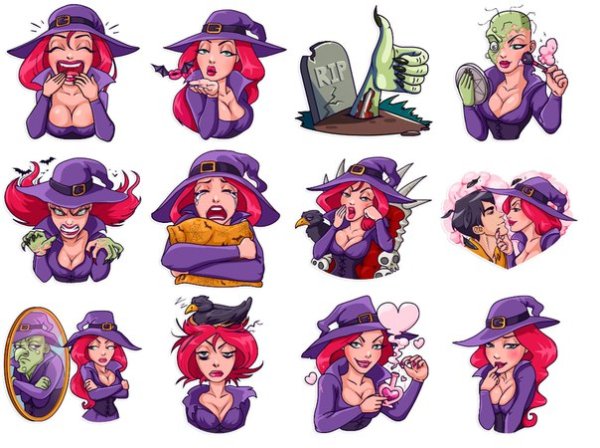 Стикеры Witch Моргана