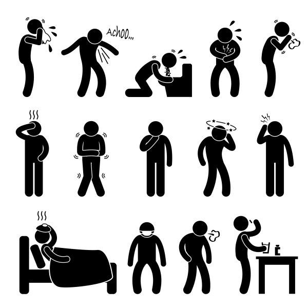 Больной мальчик с градусником