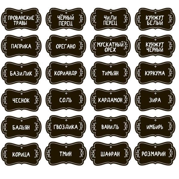 Наклейки для специй