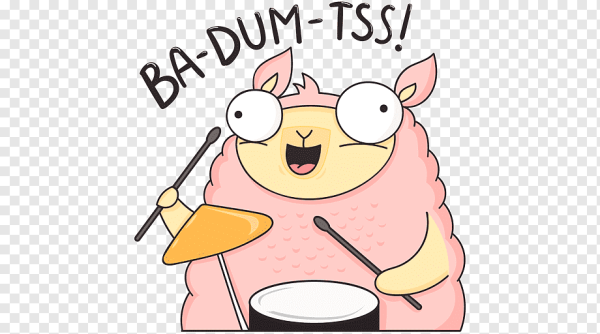 Стикеры лама Молли