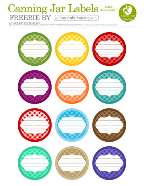 Наклейки на банки круглые
