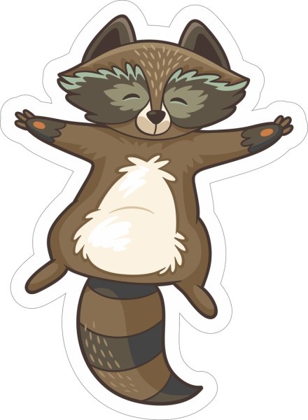 Енотик стикер