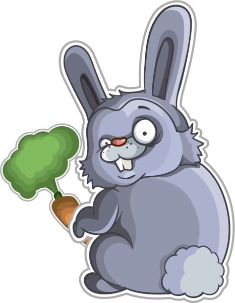 Заяц мультяшный злой