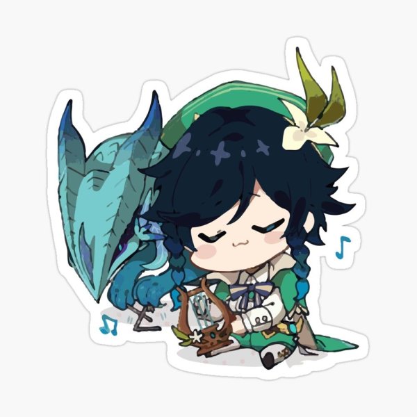 Genshin Impact Чиби наклейки
