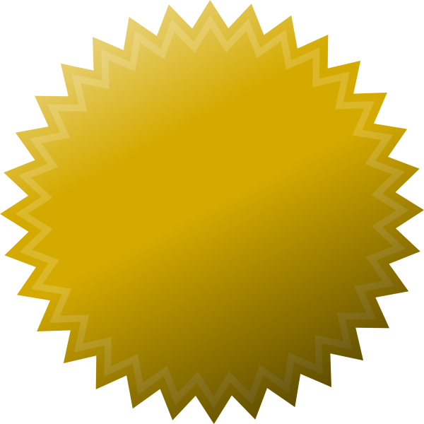 Желтая круглая наклейка