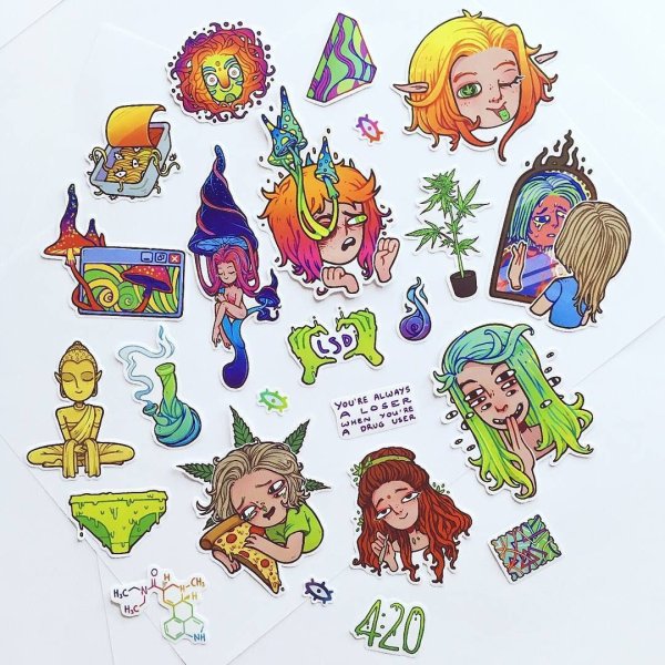 Стикеры иллюстрации