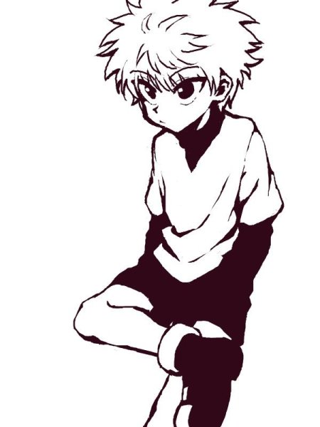 Хантер х Хантер Киллуа черно белый