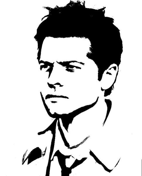 Кастиэль сверхъестественное силуэт