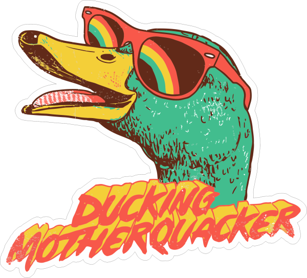 Постер поп арт утка