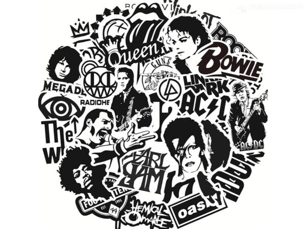 Наклейки рок групп