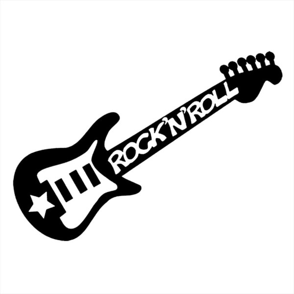 Электрогитара трафарет