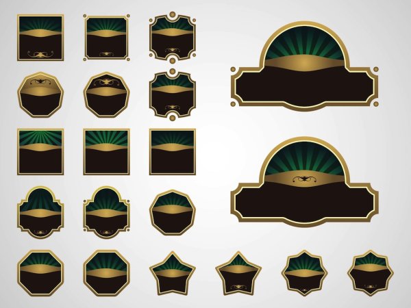 Этикетки в ретро стиле