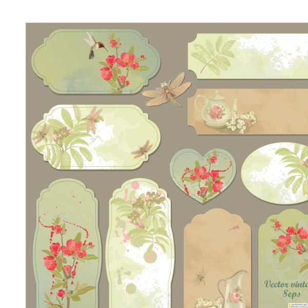 Наклейки в стиле ретро