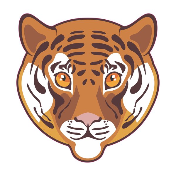 Морда тигра для детей