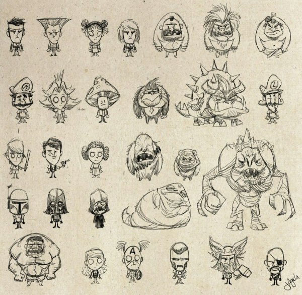 Персонажи из донт старв