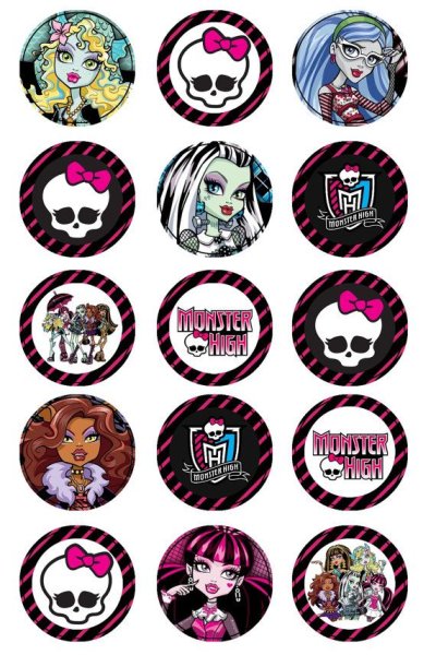 Стикеры в стиле Монстер Хай