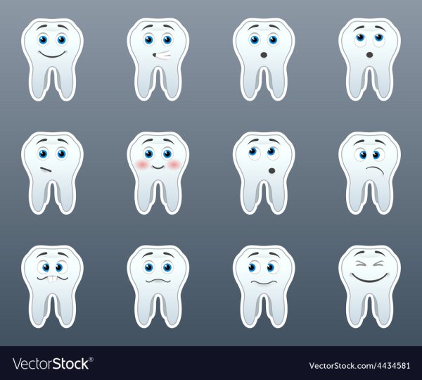 Наклейки зубки