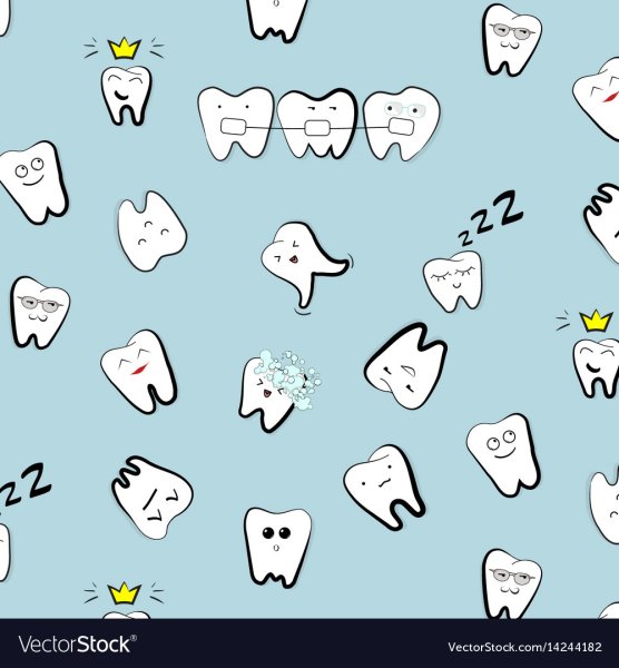 Зубы детские векторные