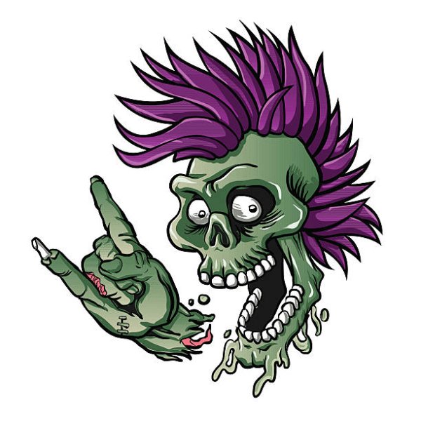 Череп с ирокезом