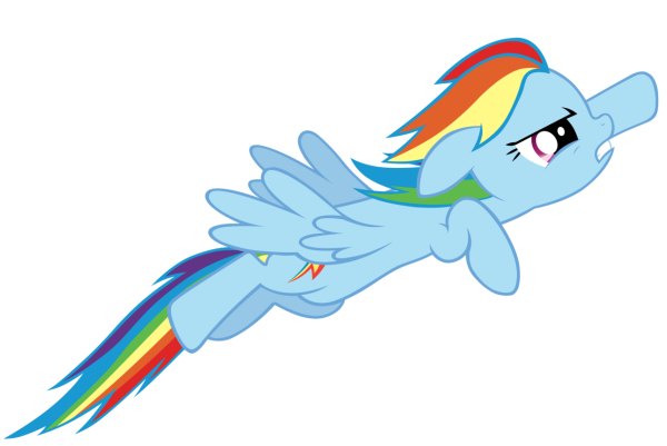 Радуга Дэш пони летает