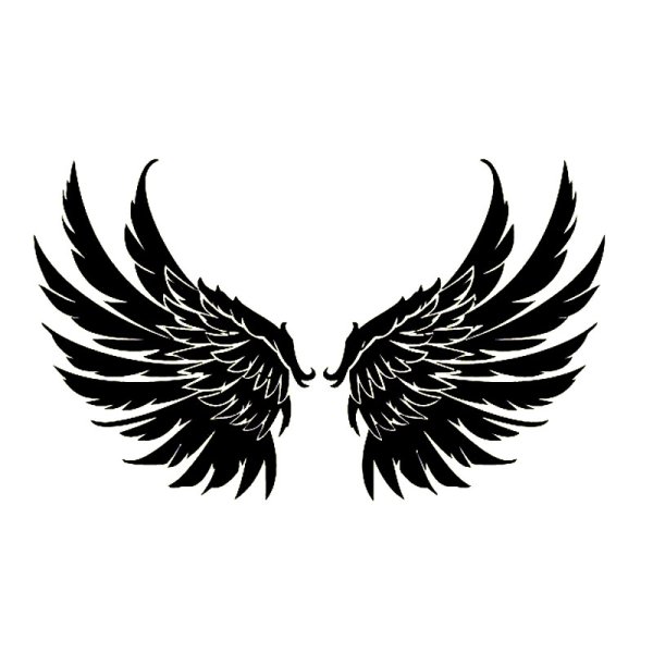 Крылья трафарет