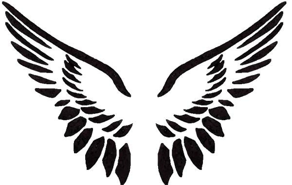 Крылья ангела трафарет