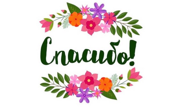 Благодарность надпись