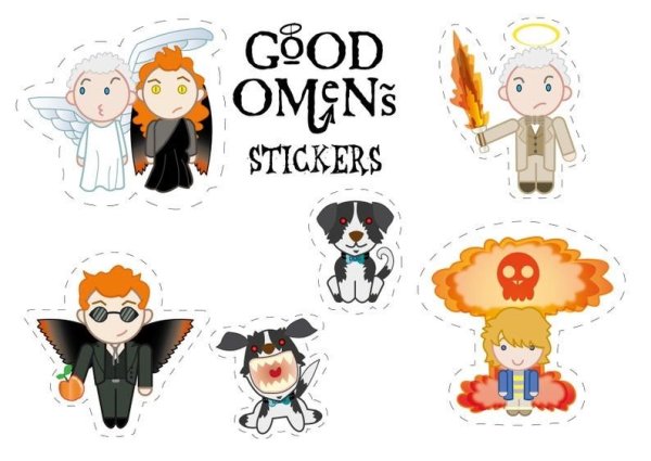 Благие знамения Стикеры