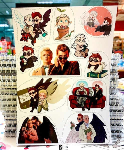 Стикеры Гуд Оменс