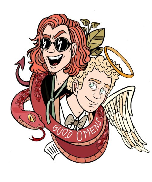 Кроули благие знамения Стикеры