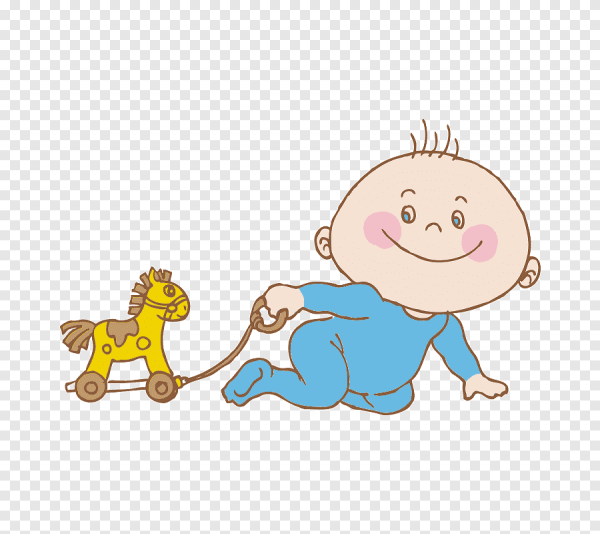 Ползущий младенец мультяшка