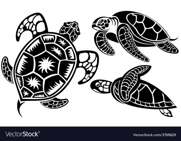 Стилизация морских животных черепаха