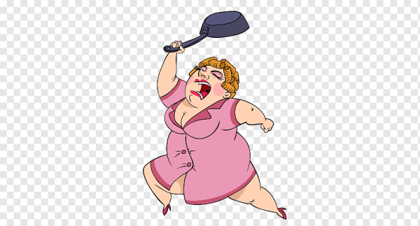 Женщина со скалкой