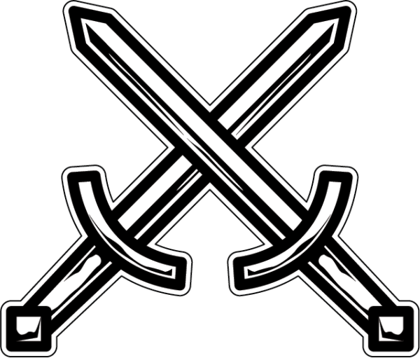 Скрещенные мечи стикер