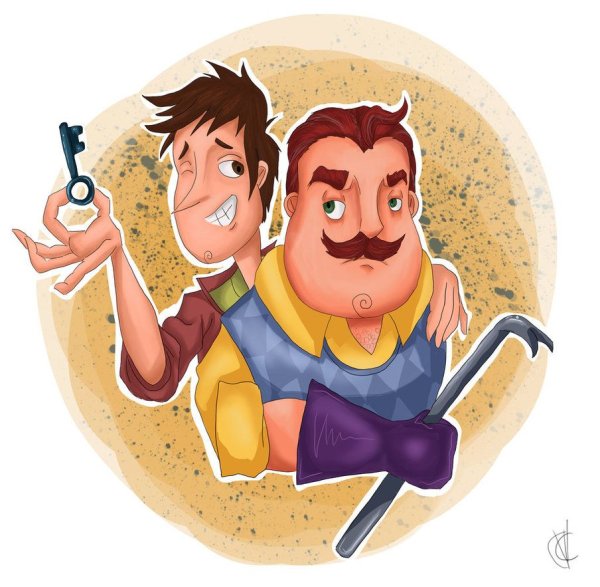 Привет сосед арт главный герой