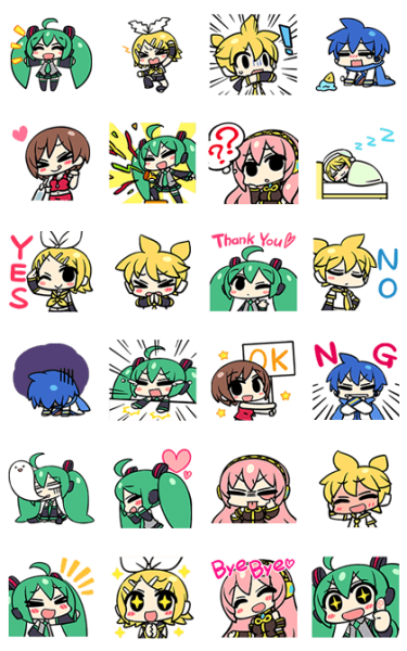 Стикеры Вокалоиды