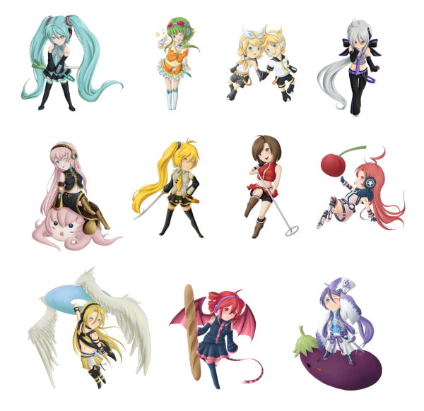 Стикеры Вокалоиды