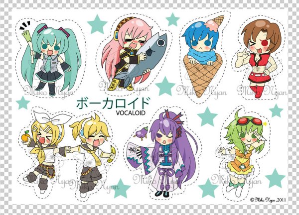 Аниме Стикеры Вокалоиды