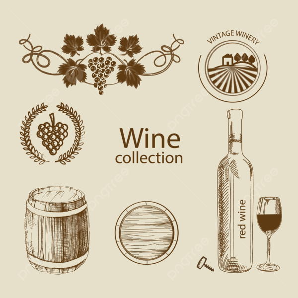 Орнамент этикетка вина