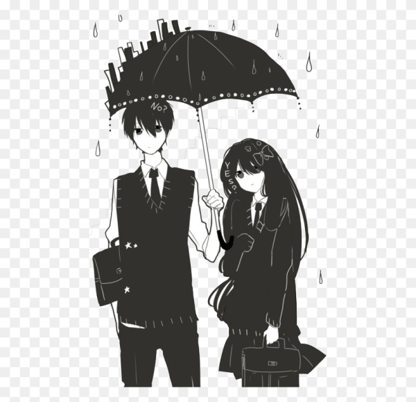 Парочка под дождём аниме