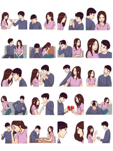 Аниме Стикеры парочки