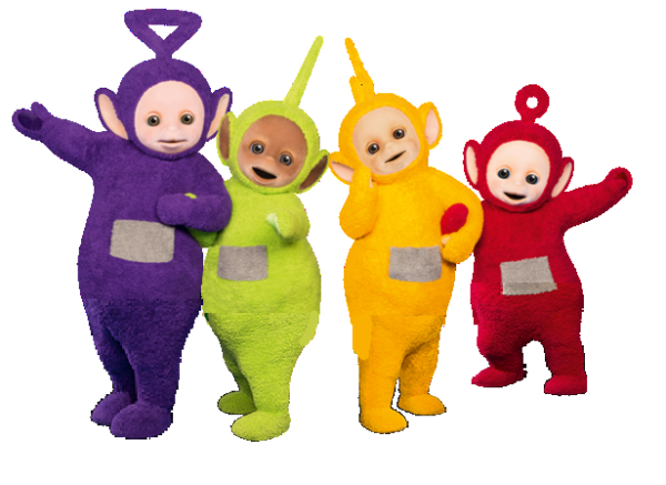 Телепузик на белом фоне