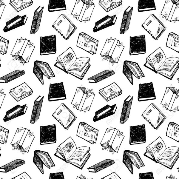 Книжный фон чб