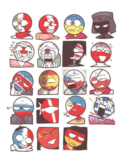 Наклейки Countryhumans