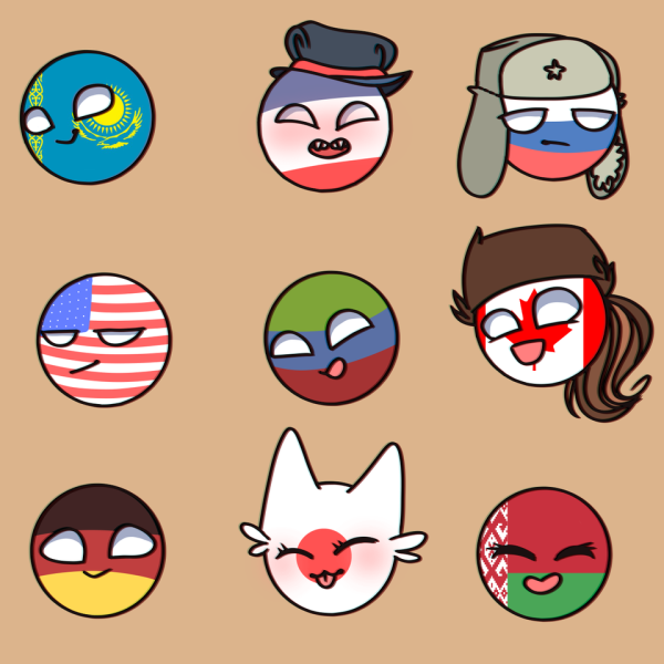 Человечки в виде стран