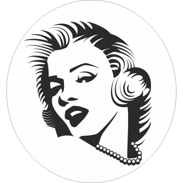 Мэрилин Монро вектор чб