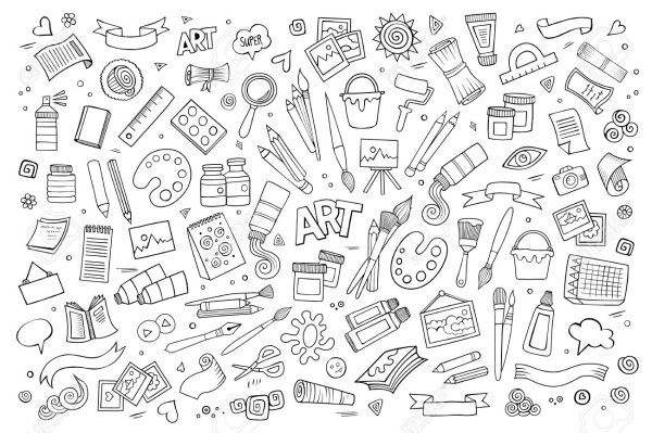 Канцелярия фон вектор